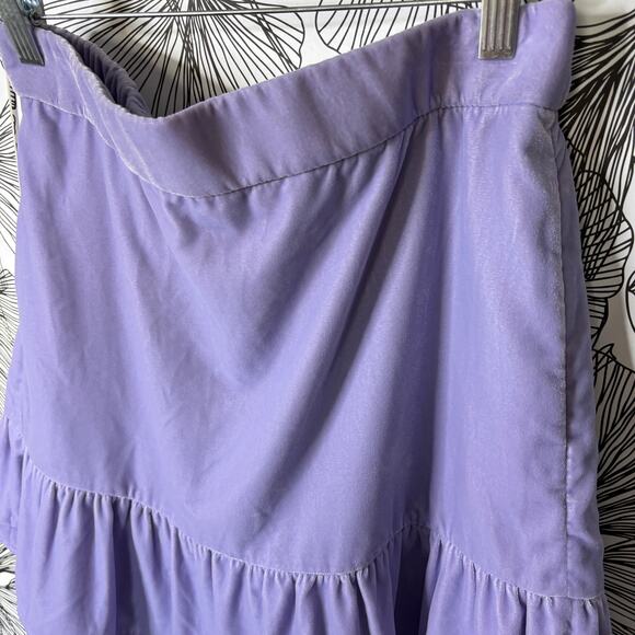 J.Crew Light Purple Lilac Velvet Stretchy Waistband Mini Skirt Women's Medium - Picture 2 of 9